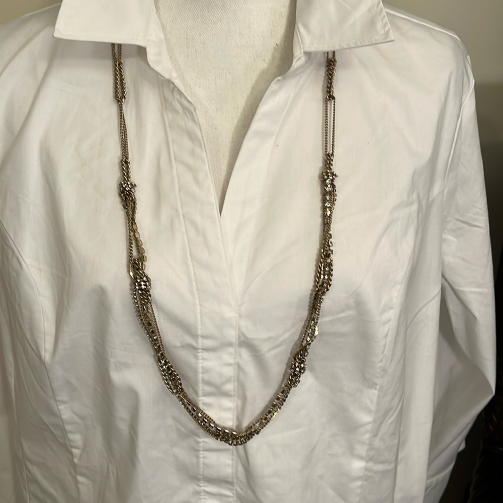 Loft necklace, gold  tone